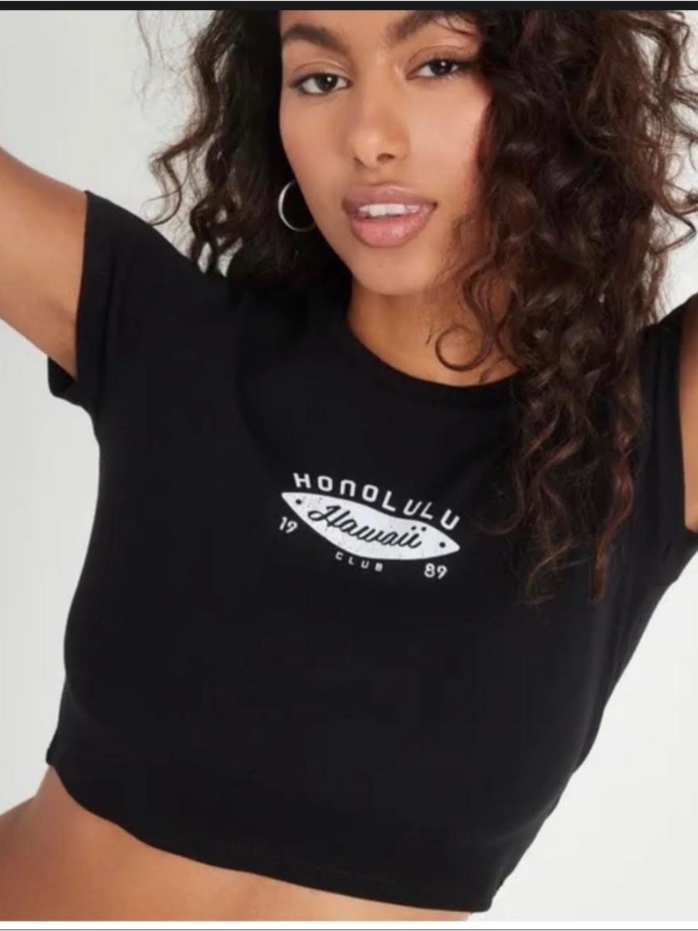 Garage Black Crop Top